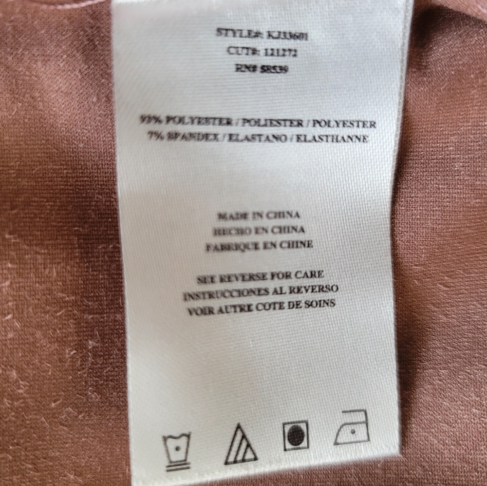 Kut From The Kloth Jacket Womens Size XL Pink Karina Sueded Bell Sleeve Belted - Picture 15 of 15